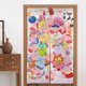 thumbnail image 4 of Cortina de puerta semiopaca con patrón de patchwork de dos piezas Star Kirby, cortinas opacas decorativas para dormitorio, sala de estar, decoración de habitación de niños, 34 x 56 pulgadas, tamaño, 4 of 7