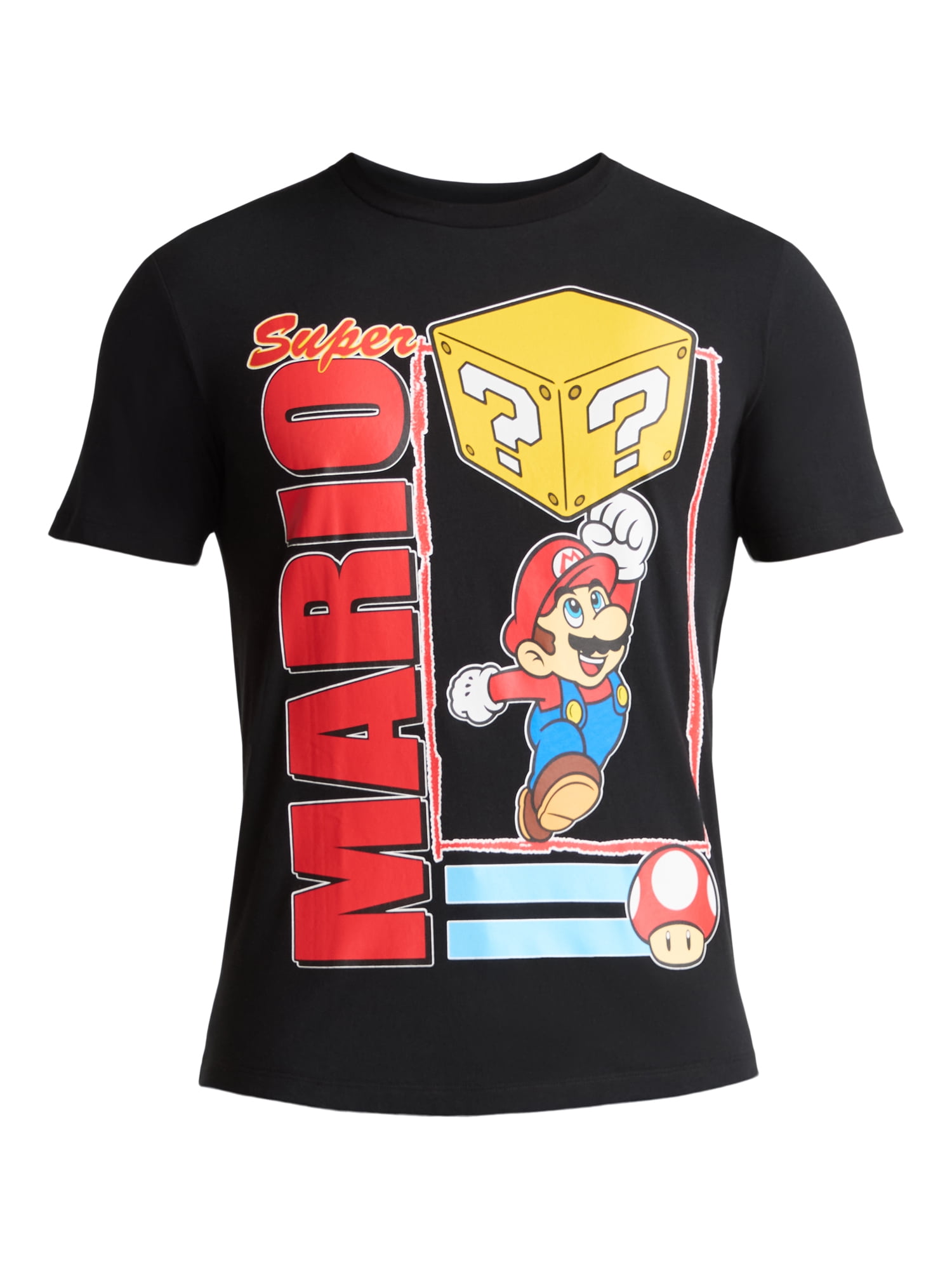 Nintendo Super Mario, Men's & Big Men's Graphic Tee, Mario Jump, Sizes S-3XL