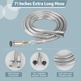 thumbnail image 4 of JDO Shower Hose for Handheld Shower Head, 71 Inches Stainless Steel Shower Head Hose with Brass Nuts, 4 of 4