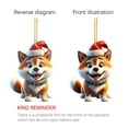 2024 Fall 2D Acrylic Cartoon Dog Christmas Tree Pendant Christmas