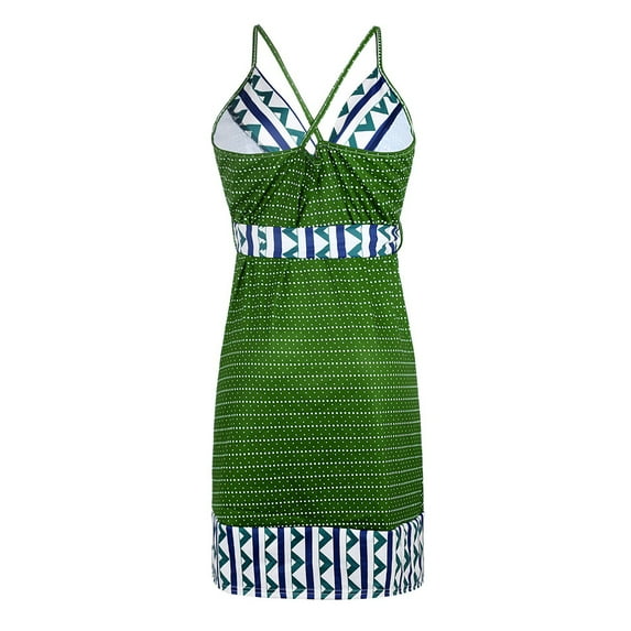 Vedolay Maternity Dress Casual Women Summer Short Mini Dress Floral Printed Sleeveless Tank Dress Keyhole Casual Loose Tshirt Dress Beach Sundress,Green M