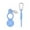 Sky Blue, variant on Silicone Water Bottle Buckle Rack - Hands-Free Hiking Gear • Outdoor Bottle Carrier Clip with Carabiner - Multi-Purpose Towel & Key Holder for Adventures