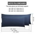 thumbnail image 7 of PiccoCasa Washed Microfiber Body Pillowcases Soft Envelope Navy Blue 20"x48", 7 of 7