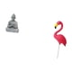 thumbnail image 5 of Estatua De Buda Mono, Pájaro, Figura Coleccionable, Escultura En Miniatura Para Hotel, Patio, Jardín De Hadas, Accesorios, Flamenco, Estaca, Adorno Para Vacaciones De Primavera., 5 of 8