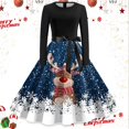 thumbnail image 1 of Vestidos Casuales Para Mujer 派对 Moda Femenina Casual Navidad Cuello En V Mujeres Navidad Gráfico Elegante Vestidos Sin Mangas Moda Sexy Floral, 1 of 3