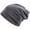 Gray, variant on Men Women Beanies Winter Fleece Lined Beanie Hat Solid Plain Unisex Big Oversized Skullies Beanies Striped Slouch Beanies
