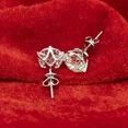 thumbnail image 2 of 14K White Gold Plated 2Ct Round Lab-Created Diamond Women's Wedding Stud Earring, 2 of 2