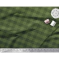 thumbnail image 3 of Soimoi Green Cotton Duck Fabric Check Check Printed Craft Fabric by the Yard 42 Inch Wide, 3 of 3