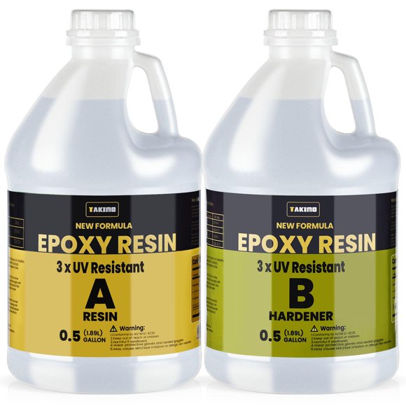 Resina epoxi TAKIMO 3,78 L, 3 × UV, resistente a los rayos UV para revestimiento y fundición