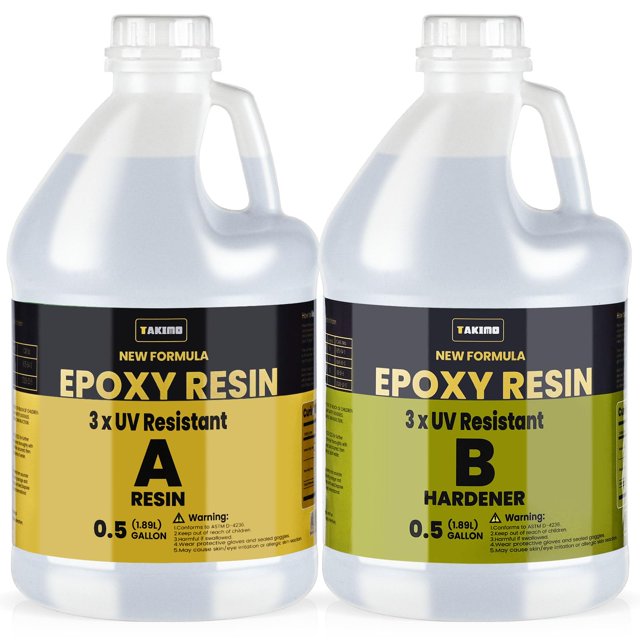 Resina epoxi TAKIMO 3,78 L, 3 × UV, resistente a los rayos UV para revestimiento y fundición