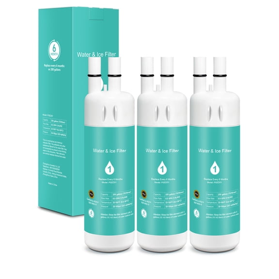W10295370A EDR1RXD1 Water Filter 1 Compatible with Whirlpool Refrigerator Everydrop 1 P8RFWB2L P4RFWB Replacement for Kenmore 46-9081 46-9930 W10295370 P8WB2L P5WB2L Ice Filters, 3-Pack