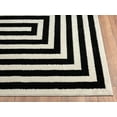 thumbnail image 6 of Abani Casa Collection Area Rug Mid Century Modern Bedroom Living Room Decor Floor Rug 2 x 12 Black Cream, 6 of 6