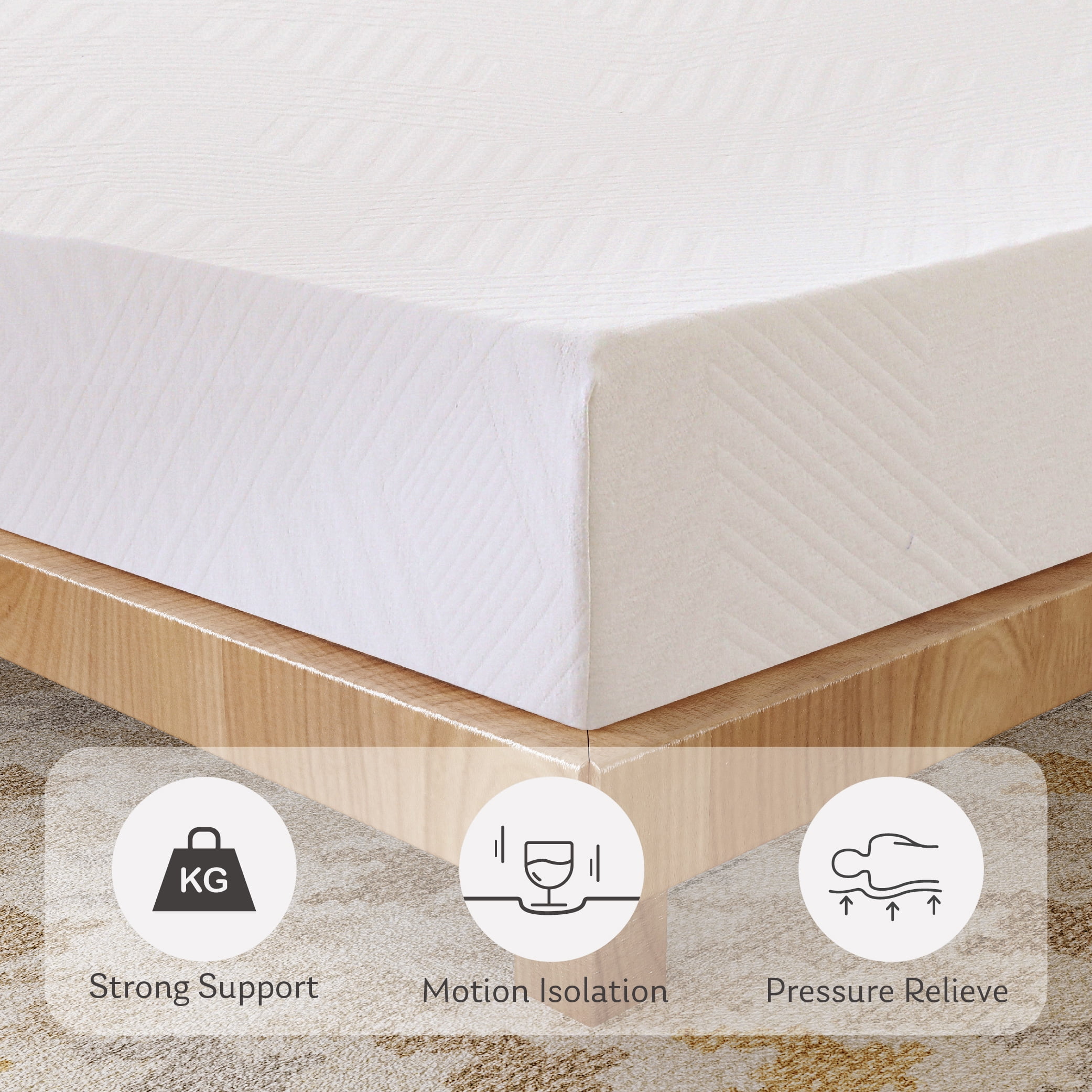 MLILY Ego White Full Size Mattress in a Box, 8 inch Memory Foam Mattress, Medium Firm  (图3) MLILY Ego White Full Size Mattress in a Box, 8 inch Memory Foam Mattress, Medium Firm  (图3)