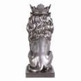 thumbnail image 4 of Hi-Line Gift Ltd. 14.5" H Sitting Lion W/Crown Silver Color Resin Statue, 4 of 7