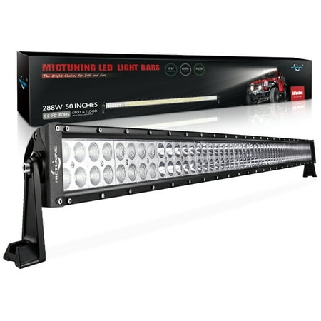 MICTUNING 52" 300W Combo LED Light Bar Waterproof 20000lm Off-road Lamp Jeep SUV Car Truck