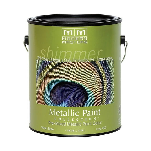 1 gal Modern Masters ME200 Pale Gold Metallic Paint Collection, Satin Water-Based Decorative Metallic Paint