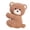 E007- Style G, variant on Fuzzy Teddy Bear Plush, 4.3 in, Compact Sizing, All Ages decorations for All Ages Shower, All Ages Nursery decor, Shelf Display, Jungle Safari Celebrations, Tan Cream, 1 Pc