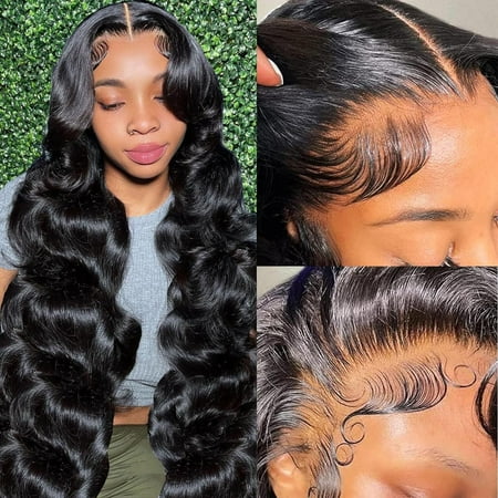 LEHOZIHEQ 26" Women's Front Lace Wig, Big Curly Wavy Supreme Free Parting HD Lace Frontal Wigs With Baby Hair High Temperature Synthetic Wigs For Women 180% Density Wigs