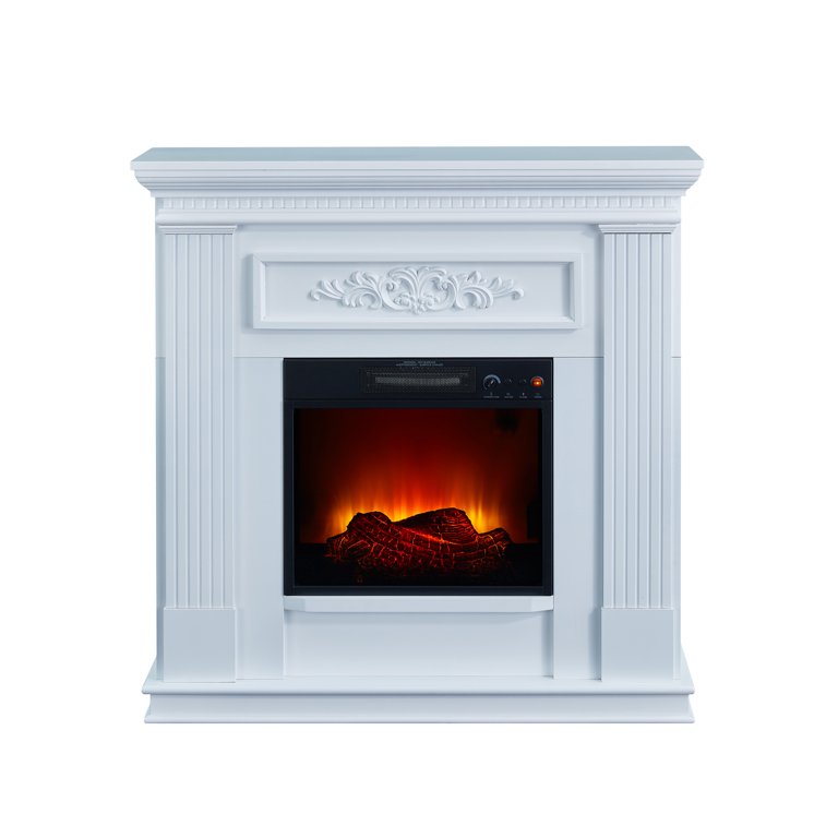 Bold Flame 38 inch Electric Fireplace in White - Walmart.com