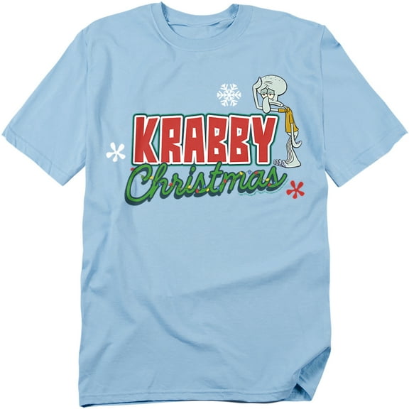 Spongebob Squarepants Krabby Christmas With Squidward Unisex Adult T Shirt