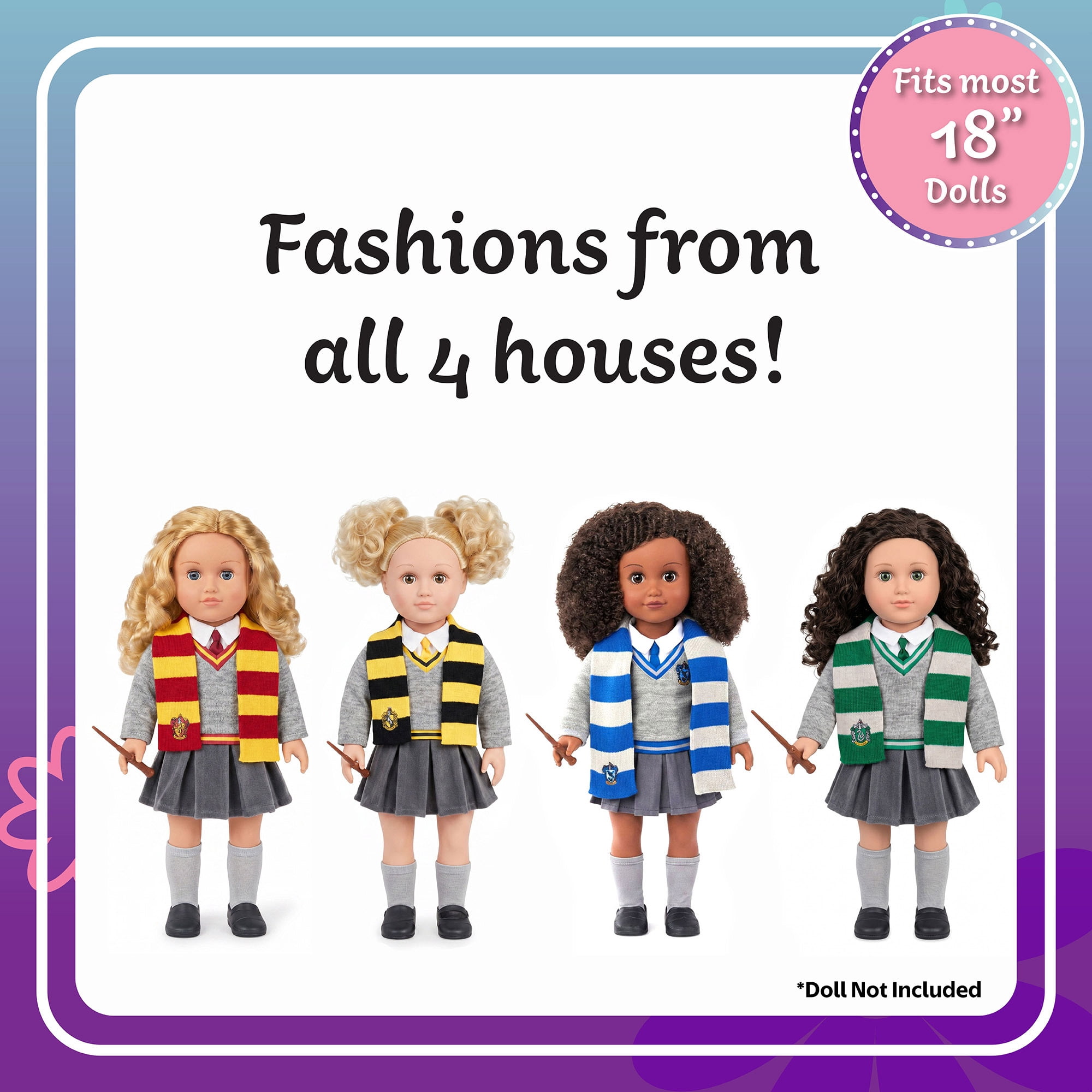 My Life As Harry Potter Hogwarts House Fashion Set for 18-Inch Dolls, 24 Pieces