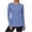 Purple, variant on Njagoc3 Women Purple Long Sleeve T-Shirt Casual Crew Neck Curved Hem Top