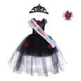 thumbnail image 4 of Disfraz de princesa para niña con tocado para mascarada. Negro, 4 of 9