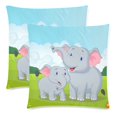 thumbnail image 2 of MKHERT Style Elephant Throw Pillowcase Pillow Cover Cushion Couver 18x18 inch, Set of 2, 2 of 3