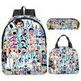 thumbnail image 2 of Football World Cup Student Schoolbag, Messi Backpack 3 In 1 Suit, Large Capacity Backpack-sebneei, 2 of 4