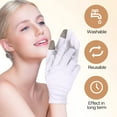 thumbnail image 5 of 3 Pairs Touch Screen Moisturizing Gloves Cotton Moisturizing Gloves for OverNight Bedtime Heal Eczema Sleeping Lotion Hand Spa Treatment Gloves Repair Rough Cracked Dry Chapped Hands Skin, White, 5 of 6