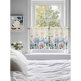 thumbnail image 3 of Blue Hydrangea 2 Panel Kitchen Curtains for Small Windows, Pink Flowers Spring Botanical Country Plants Bathroom Tier Curtain, Short Window Treatment for Bedroom/Living Room 55"x24", 3 of 6