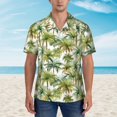thumbnail image 4 of Balery Green Hawaii Palms Print Men's Hawaiian Shirts Short Sleeve Beach Shirt Relaxed Fit Vacation Button Down Shirts-, 4 of 9