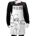 thumbnail image 1 of Educational Kids Apron, 5 Senses Shown on Little Boy Portrait Explanatory Texts Monochrome Drawing, Boys Girls Apron Bib with Adjustable Ties for Cooking Baking Painting, Black White, by Ambesonne, 1 of 2