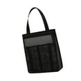 thumbnail image 3 of Bolsa de malla portátil para ducha, organizador de baño, 25 x 9 x 30 cm, práctica bolsa de aseo de secado rápido para campamento, natación, baño para Negro, 3 of 8