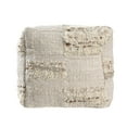thumbnail image 5 of Ox Bay Hayden Square Ivory/Natural Checkered Indoor Pouf Ottoman, 18"H x 18"W, 5 of 7