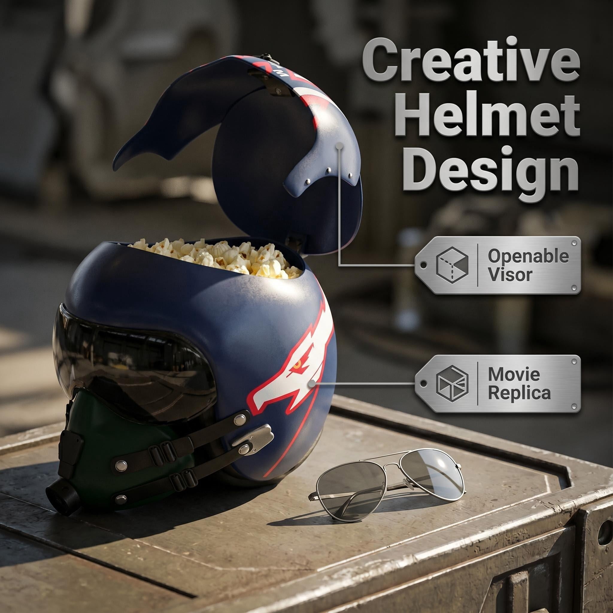 Maverick Helmet Popcorn Bucket - Pilots Themed Helmet Movie