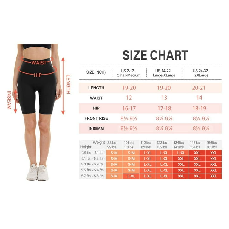 CAMPSNAIL 4 Pack Biker Shorts for Women,5 inch High Waist Workout