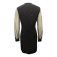 thumbnail image 5 of IWRICH Sparkly Dresses for Women V Neck Mesh Long Sleeve Dress Elegante Prom Dresses Black XL, 5 of 6