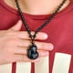 thumbnail image 3 of Collar con colgante de zorro de tamaño obsidiana natural para hombre y mujer, joyería de cristal para parejas, accesorios de cadena para suéter, 3 of 3