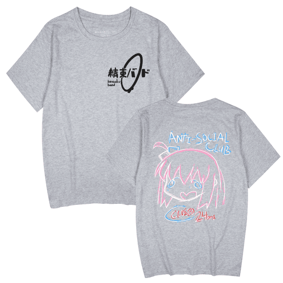 THNCLZX Anime Bocchi The Rock Kessoku Band Tee Short Sleeve Women Men Cotton T-Shirt