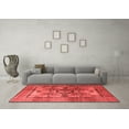 thumbnail image 3 of Ahgly Company Machine Washable Indoor Rectangle Oriental Red Modern Area Rugs, 7' x 10', 3 of 4