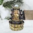 thumbnail image 4 of Buddha Fuente de agua de mesa Característica del agua Decoración Paisaje con luz, 4 of 7