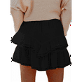 thumbnail image 3 of Boho Ruffle Tiered Skorts High Waist Mini Skirts, 3 of 6