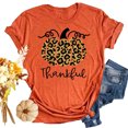 thumbnail image 1 of LUOGENLI Chemises pour Femme Femmes Décontracté Imprimé Animal Col Rond Manches Courtes T-Shirt Haut Stylé et Confortable Tee pour Usage Quotidien 4TG T-shirts pour Femmes T-shirts Graphiques Fête de la Saint-Patrick Orange G, 1 of 2