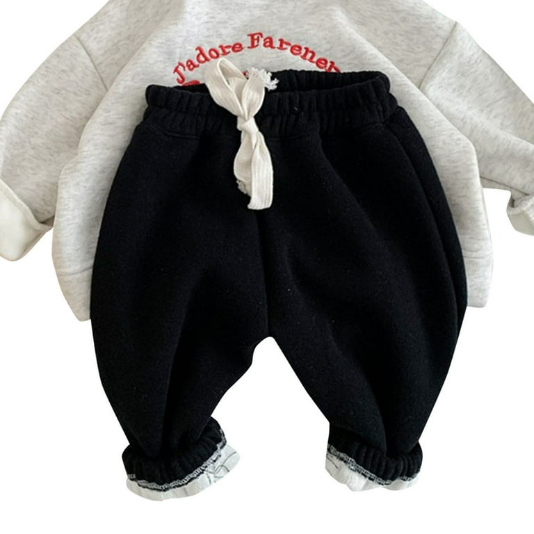 Toddler Kids Baby Boys Girls Fleece Lined Sweatpants Cotton Striped Active  Jogger Fall Winter Boys Sweatpants Size 4 : : Clothing, Shoes 