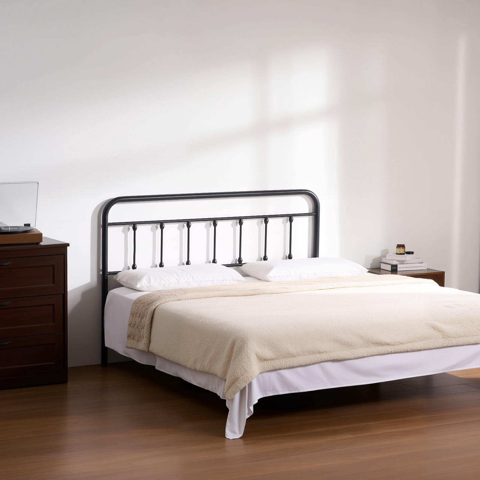KFFKFF Queen Size Headboard, 59.65 x 40.55 inches Metal Headboard with Height Adjustable,   Sturdy Headboard Suitable for Bedrooms, Hotel, Guesthouse