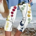 thumbnail image 2 of Womens Pants Casual Women's Summer Casual Elastic Waist Printed Cropped Pants Womens Pants, 2 of 5