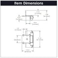 thumbnail image 4 of Hickory Hardware P2710f-10Pack 1/2" Overlay Traditional Cabinet Door Hinge - Nickel, 4 of 5