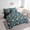 thumbnail image 3 of Homewish Chic Flowers 7-Piece Twin Bedding Sets For Teens Female Girls,Spring Garden Bedding Comforter Set,Green Yellow Breathable Sheet Sets,Lightweight Room Decor,Reversible, 3 of 8