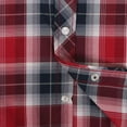 thumbnail image 5 of Coevals Club Men's Western Shirt Cowboy Plaid Country Pearl Snap Button Long Sleeve Two Pockets Work Shirts 24 Red Black White XX-Large, 5 of 7